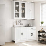 Kitchen Unit LUCCA 4 pcs White Engineered Wood 3438325
