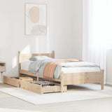 Bed Frame without Mattress 75x190 cm Small Single Solid Wood Pine 3309794