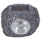 Outdoor Solar Powered LED Spotlight Stone Shape 12 pcs 41168