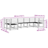 Outdoor Sofa Set 7 pcs Natural Solid Acacia Wood 3366917