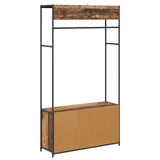 Coat Stand with Shoes Bench Old Wood 100 x 32 x 180.5 cm 8012036