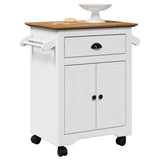 Kitchen Trolley BODO White and Brown 72x45x80 cm 4016876