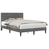 Bed Frame with Headboard Dark Grey 180 x 200 cm Velvet 42027695