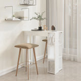 Bar Table with Shelf High Gloss White 102x50x103.5 cm Engineered Wood 809464