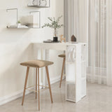 Bar Table with Shelf High Gloss White 102x50x103.5 cm Engineered Wood 809464