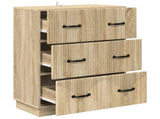 Drawer Cabinet Sonoma Oak 66 x 34.5 x 87 cm Engineered Wood 895297