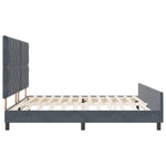 ZNTS Dark Grey Velvet Bed Frame 200x200 cm 3345030