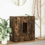 Sideboard with Drawers and Doors Smoked Oak 70.5x34x74.5 cm 861845