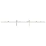 Sliding Door Hardware Kit 183 cm Stainless Steel Silver 4009700