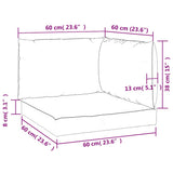 Pallet Cushions 3 pcs Wine Red Oxford Fabric 361782