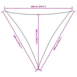 Sunshade Sail Oxford Fabric Triangular 6x6x6 m White 135295