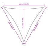 Sunshade Sail Oxford Fabric Triangular 6x6x6 m Beige 135185