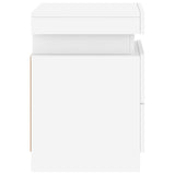 Bedside Cabinets with LED Lights 2 pcs White 35x39x55 cm 836750