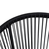 5 Piece Outdoor Dining Set PVC Rattan Black 3060280