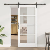 Sliding Door ORKDAL White and Black 93 x 202 cm 3331868