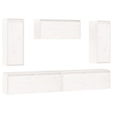 TV Cabinets 5 pcs White Solid Wood Pine 3100245
