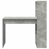 Desk with Shelf Concrete Grey 113 x 54 x 120 cm Engineered Wood 869277