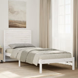 Extra Long Bed Frame without Mattress White 90x210 cm Solid Wood 3309296
