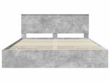 Bed Frame with Drawer Concrete Grey 140 x 190 cm Engineer Wood 3411120