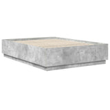 Bed Frame Concrete Grey 140 x 190 cm Engineered Wood 3408162