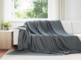 Throw Blankets 6 pcs Dark Grey 240 x 220 cm Fleece 42017055