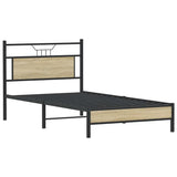 Bed Frame without Mattress Sonoma Oak 100x190 cm Engineered Wood 4106938