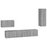 4 Piece TV Cabinet Set Grey Sonoma Engineered Wood 3114340