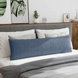 Sofa Pillows 2 pcs Blue 145 x 40 cm Corduroy Fabric 42013863