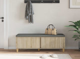 Hall Bench with Cushion with Door Sonoma Oak 100 x 38 x 46 cm 891538