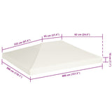 Gazebo Top Cover 310 g/m 4x3 m Cream White 44783