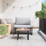 Garden Sofa Set 2 pcs Light grey Steel 42004141
