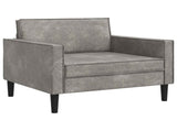 XL Armchair Light Grey Faux Suede Leather 42043527