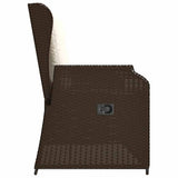 Garden Bench Brown Poly Rattan 3394459