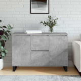 Sideboard Concrete Grey 101.5x35x70 cm Engineered Wood 827216