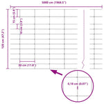 Field Fence Silver 50 x 1.2 m Galvanised steel 42005840
