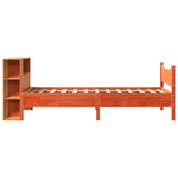 ZNTS Bed Frame without Mattress Wax Brown 100x200 cm Solid Wood Pine 3323316