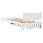 Bed Frame with Drawers without Mattress White 100x200 cm 3301981