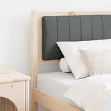 Upholstered Headboard Brown 75 cm Solid Pine Wood 879095