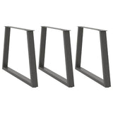 Dining Table Legs V-Shape 3 pcs Anthracite 100x cm Steel 4012598