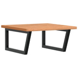Basin Shelf Wall Mounted Steel and Solid Wood Beech 3302511