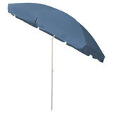Beach Parasol Blue Polyester Large UV-resistant materials 314708