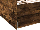 Bed Frame with Storage Smoked Oak 80 x 200 cm Engineered Wood 3429631