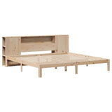Bookcase Bed without Mattress 180x200 cm Super King Solid Wood Pine 3322521