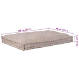 Sofa Cushion Light Brown 120 x 80 x 12 cm Fabric 4019070