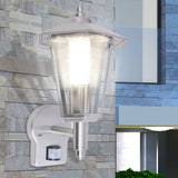 Outdoor Uplight Wall Lantern with Sensor Stainless Steel 42223