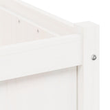 ZNTS Garden Planters 2 pcs White Solid Wood Pine 837417
