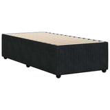 ZNTS Bed Frame without Mattress Black Single Velvet 3285043