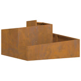 Garden Planter Brown 80 x 80 x 50 cm Weathering Steel 873584