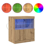LED Sideboard Brown 60.5 x 37 x 67 cm Engineered Wood 863028