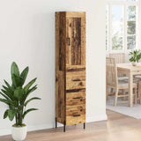 Highboard Old Wood 34.5 x 34 x 180 cm Engineered Wood 3415758